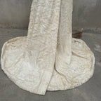 Vintage 1930s White Plush Teddy Bear Dressing Gown Ermie Art Deco Dress Coat