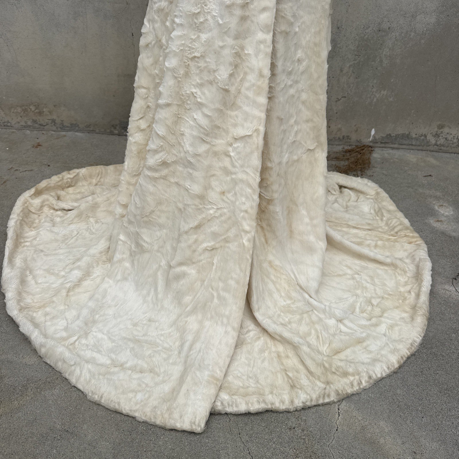 Vintage 1930s White Plush Teddy Bear Dressing Gown Ermie Art Deco Dress Coat