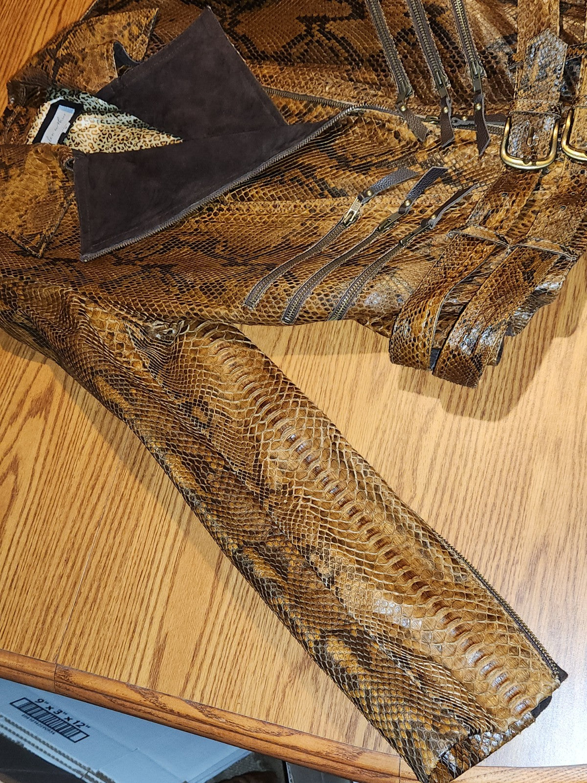 Glen Arthur Python Skin Jacket Size 8
