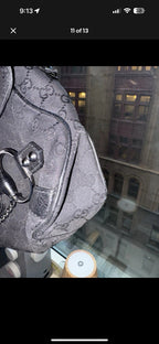 Black Gucci shoulder bag 2003 Tom Ford horsebit detail