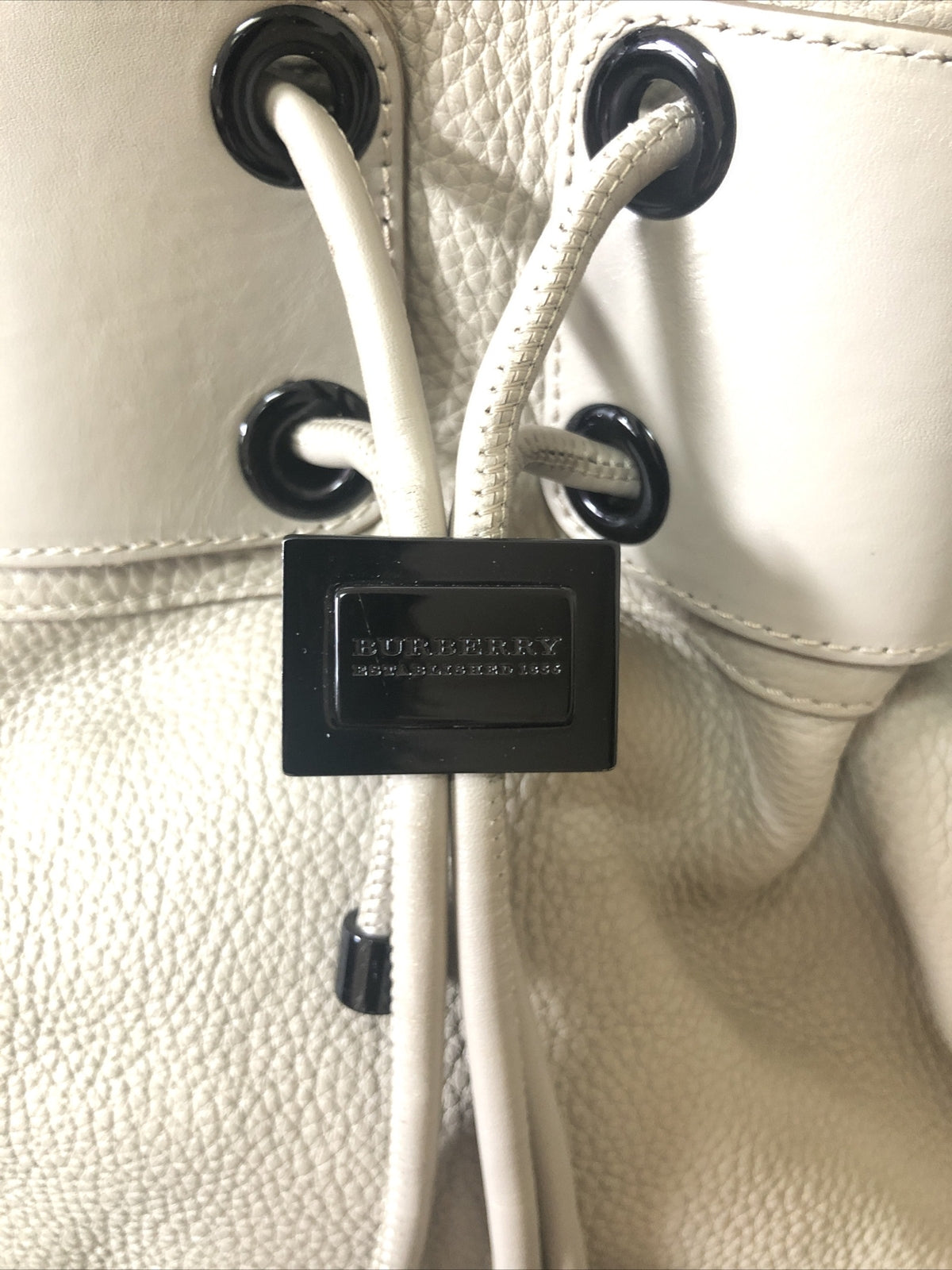 100% Authentic Burberry Leather Prorsum Large Warrior light taupe Hobo Bag