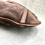 Ralph Lauren Vintage Suede Leather Hobo Shoulder Bag Brown