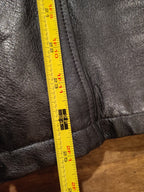 Vtg 90s Wilsons Black Leather Jacket Sz Small Fitted w/Belt Removable Thinsulate