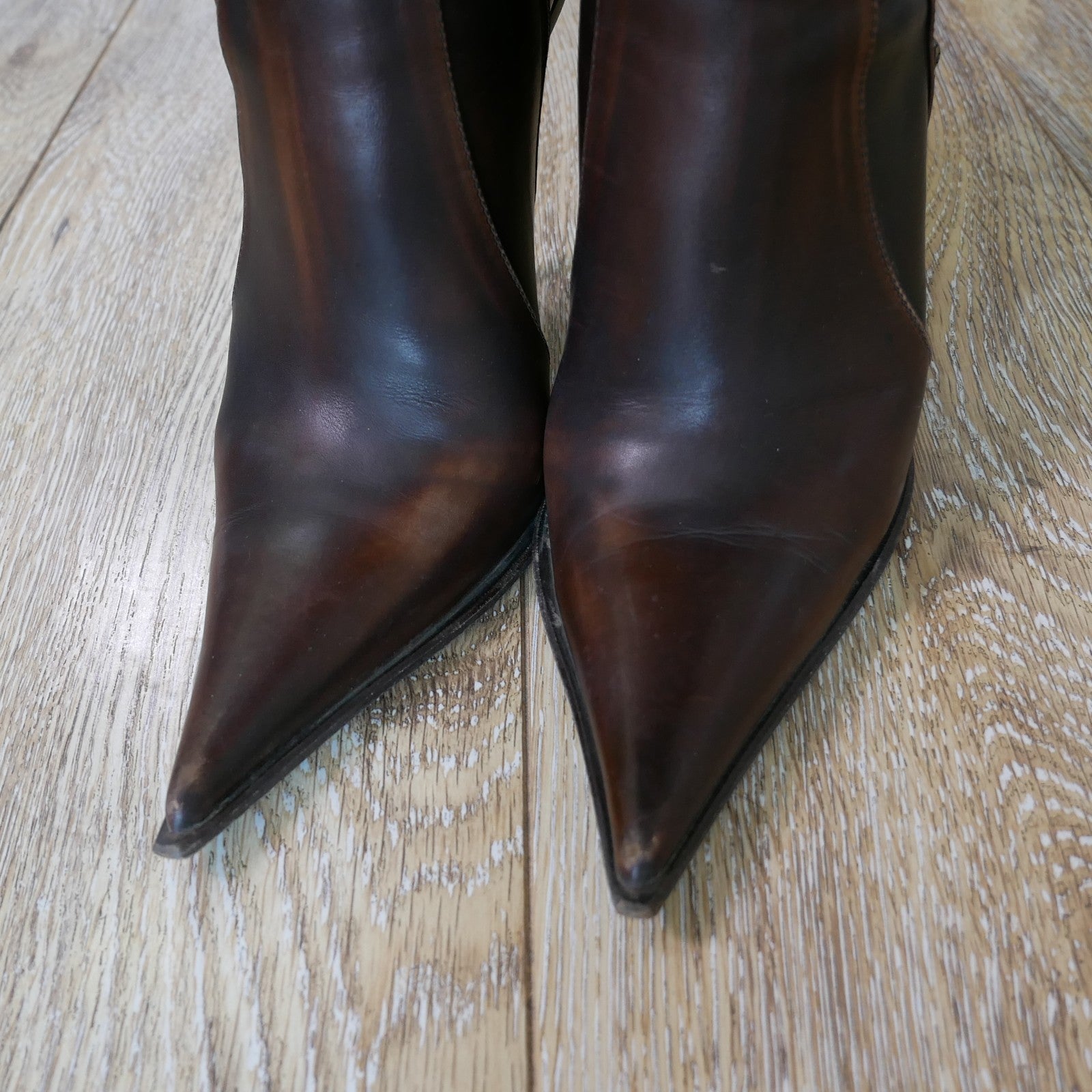 Gianmarco Lorenzi IT39 EU39,5 US9 pointed toe high heels western leather boots