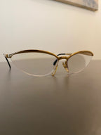 Gianfranco Ferre 1990's VINTAGE Cat Eye Sunglasses 191/S 012 Gold Half Rim