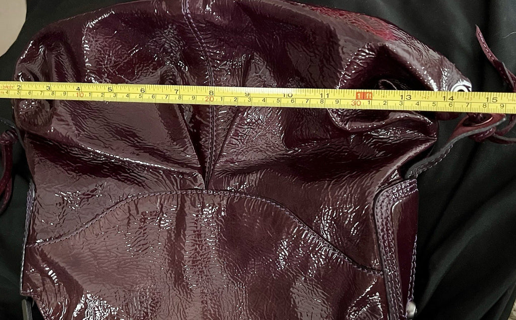 Francesco Biasia Purple Patent Leather Shoulder Bag