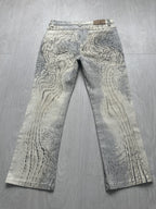 Rare Roberto Cavalli Y2K Crocodile Print Sand Pants Vintage Italy Runway Vibe