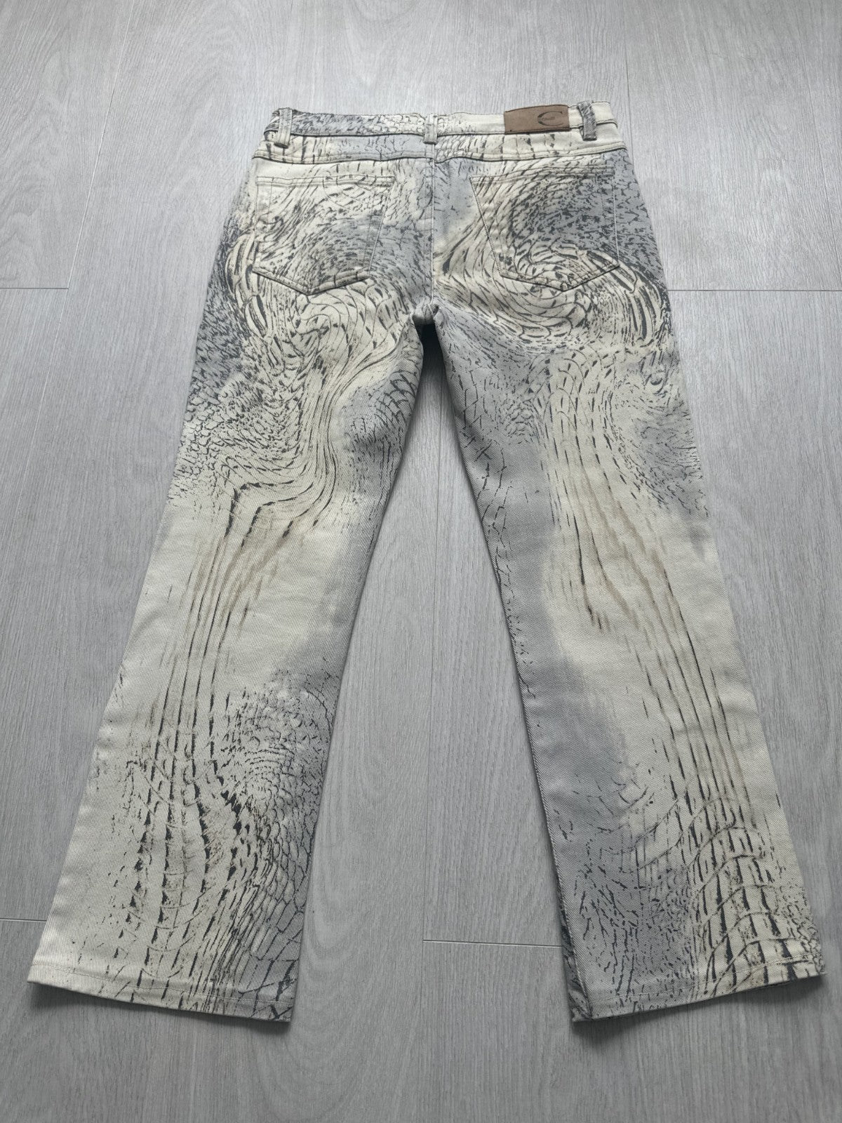 Rare Vintage Roberto Cavalli Crocodile Print Sand Pants