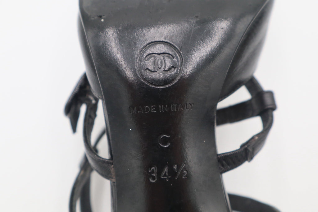 Vintage Chanel Strappy Pointed Toe Heels