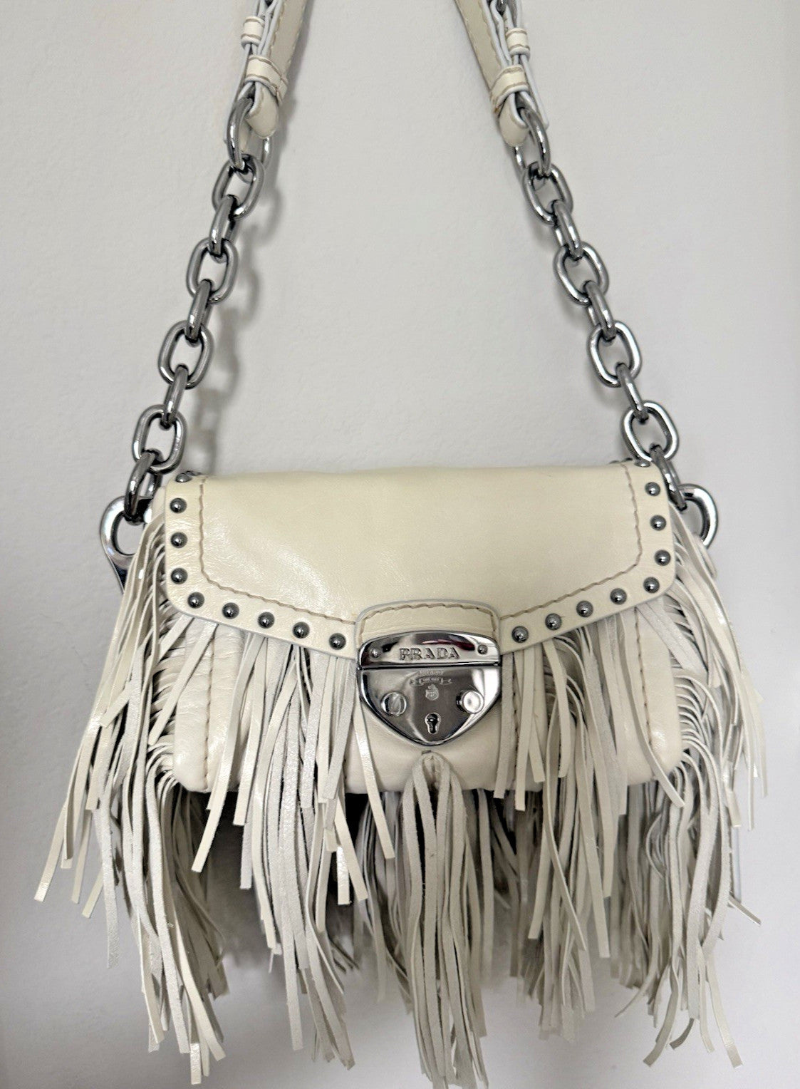 Authentic Prada Fringe Handbag as Seen on Ella Langley  "Choosin' Texas"  Video