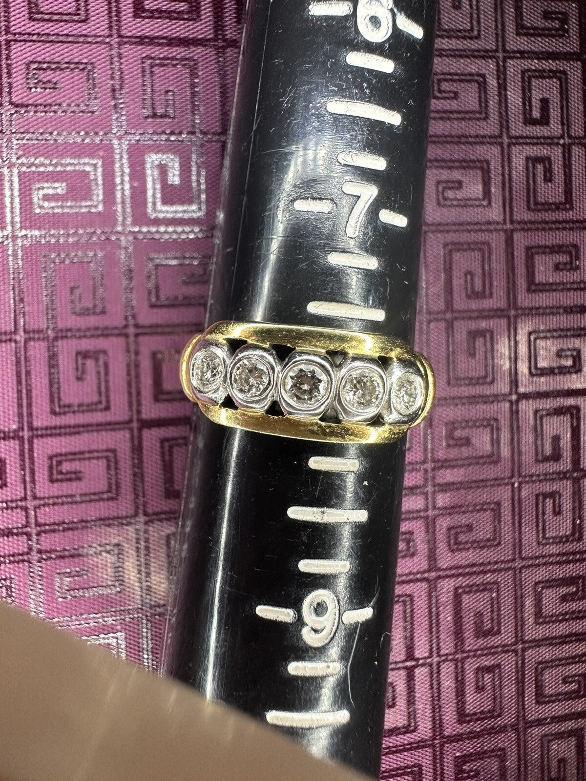 Vintage Estate Diamond Ring 750 -18k Gold