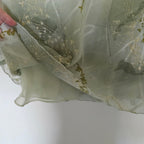 Vintage Y2K Sage Green Tiered Two Piece Skirt Set Size 14