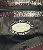 Francesco Biasia Purple Patent Leather Shoulder Bag