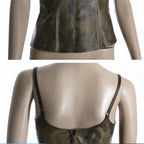 Plein Sud Genuine Leather Tank Top Size 38