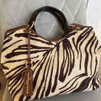 Rare Ferragamo Toto Bag Linen Material