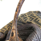 Fendi Zucca Spy Bag Dark Brown Canvas and Leather