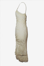 F/W 2005 Christian Dior by John Galliano Sheer Ivory Lace Dress