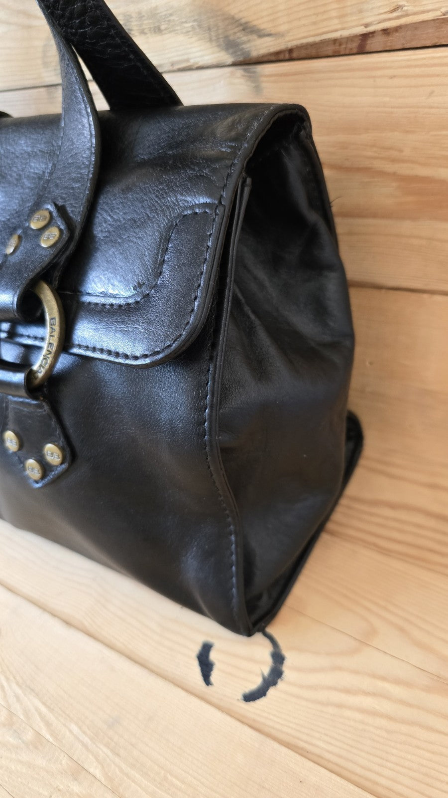 Y2k  Vintage Balenciaga Handbag Black Made In Spain