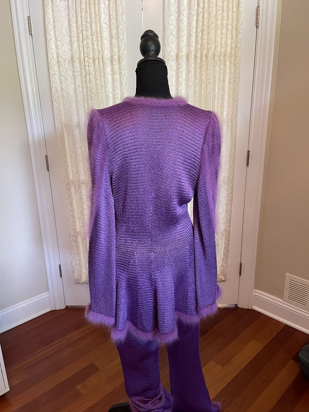 Heidi Beck Germany Viscose Knit Jacket Pants and Skirt Purple Set Size 23-28