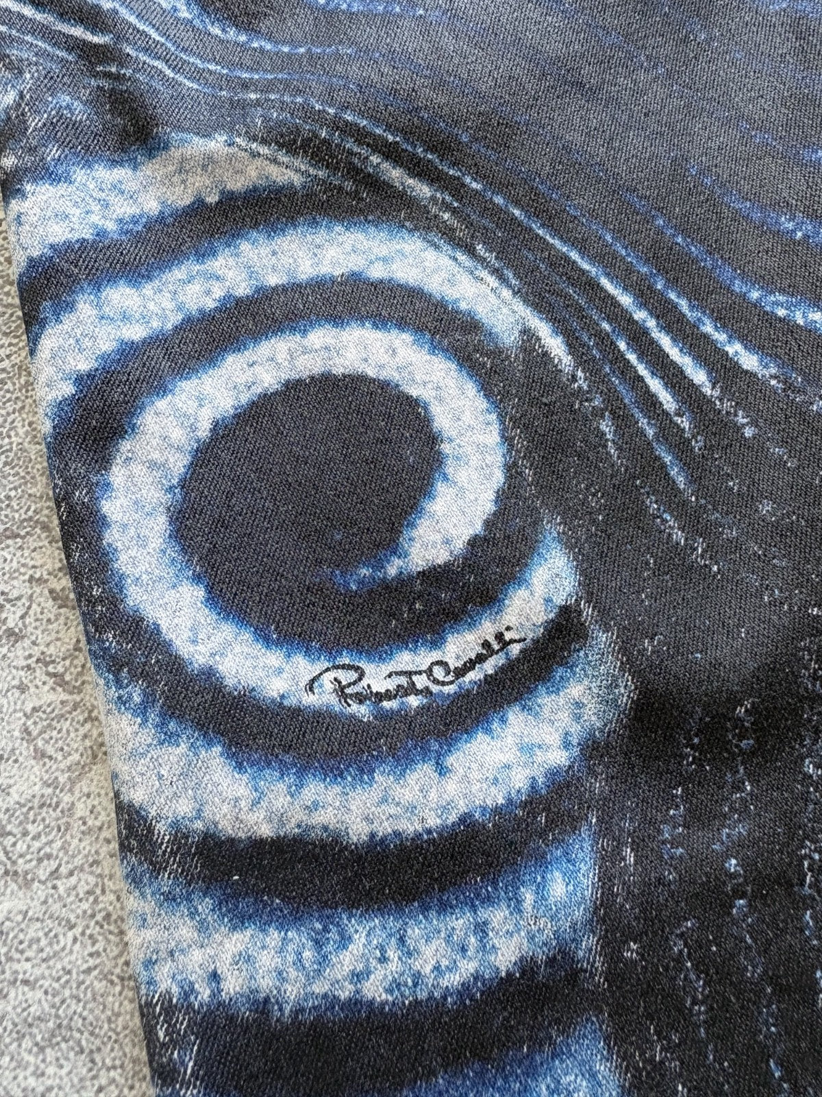 Vintage 2000's Roberto Cavalli Abstract Psychedelic Print Jeans Pants sz XL