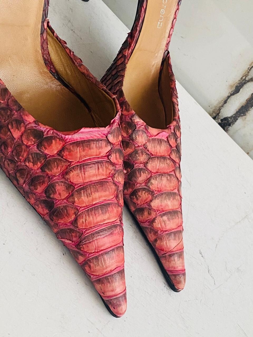 Gianmarco Lorenzi Italian Women Mules Nice Shoes High Heels Size 38