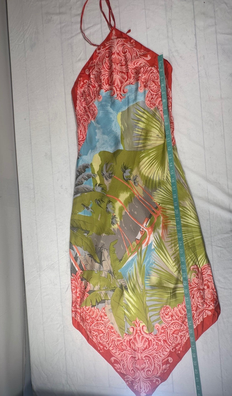 Laetitia Hecht Ineptie Paris Silk Halter Maxi Dress Y2K France Size 40
