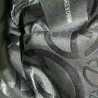 Francesco Biasia Large Black Leather Braided Shoulder Bag