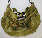 Jamin Puech Green Patent Leather Handbag with Braided Belt