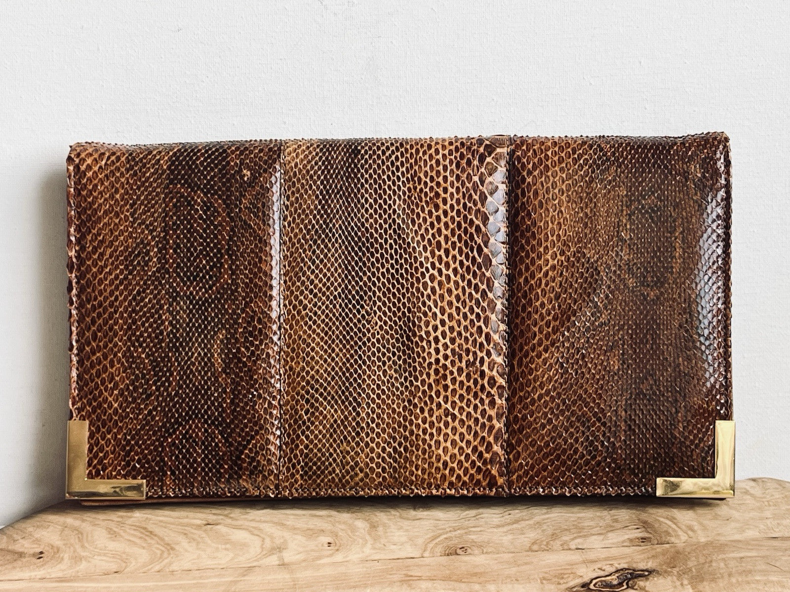 Vintage Python And Leather Clutch Purse With Strap Vintage Argentina Arnoleo’s