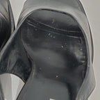 Gucci 1990s Black Leather Slingback Sandals Size 8.5