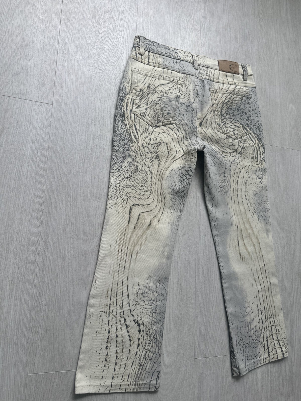 Rare Vintage Roberto Cavalli Crocodile Print Sand Pants