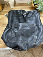 Rugby Ralph Lauren Black Drawstring Bucket Bag Large