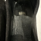 Costa Blanca Black Suede Driving Shoes with Leopard Print Calf Hair Size 8