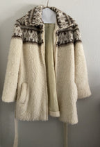 Vintage Eider Knit Coat 100% Wool Scotland Iceland Made Fair Isle M