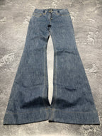 Vintage Dolce & Gabbana Blue Flare Jeans Y2K Denim Bell Bottoms Made Italy Sz 40