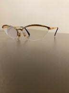 Gianfranco Ferre 1990's VINTAGE Cat Eye Sunglasses 191/S 012 Gold Half Rim