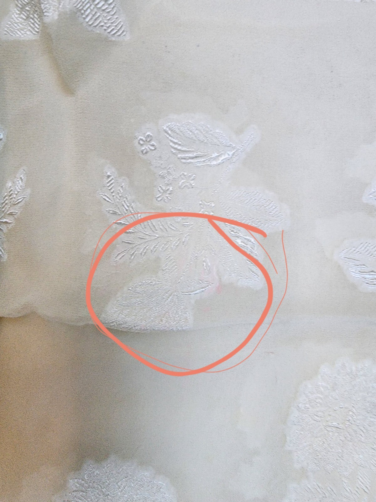 Antique Chiffon Silk Scarf Head & Neck Scarf Delicate Floral White Lace 1900's