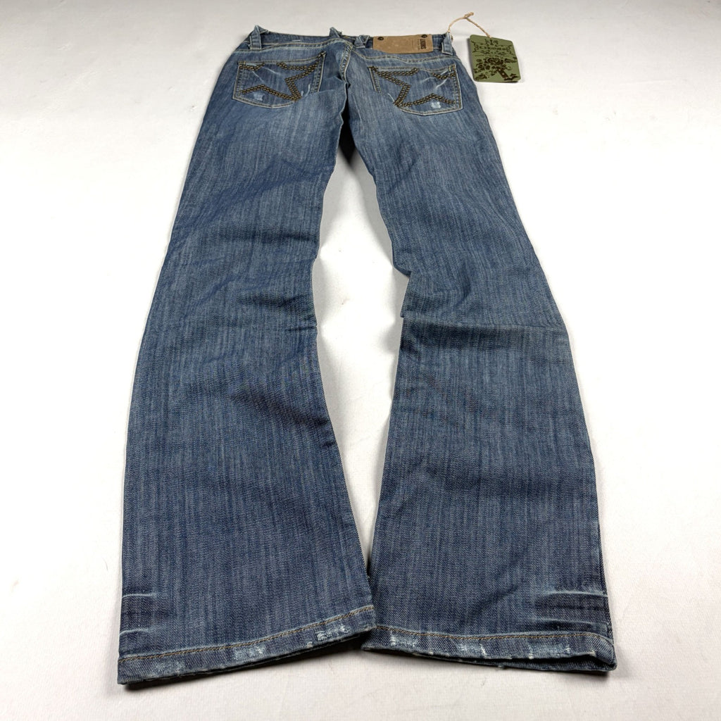 Women's Y2K Light Wash Low Rise Flare Denim Jeans