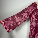 Vtg Y2K Victoria’s Secret Pink Label Silk Babydoll Dress Sz M Lace Floral Sequin