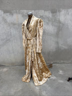 Vintage 1930s Fuzzy Plush Teddy Bear Dressing Gown Robe Coat Art Deco Dress