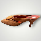 Vintage Dolcis Orange Suede Kitten Heels