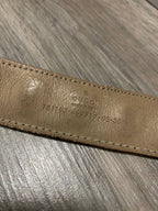 Vintage Gucci Belt Crest Patent Leather Monogram Brown Y2K Rare