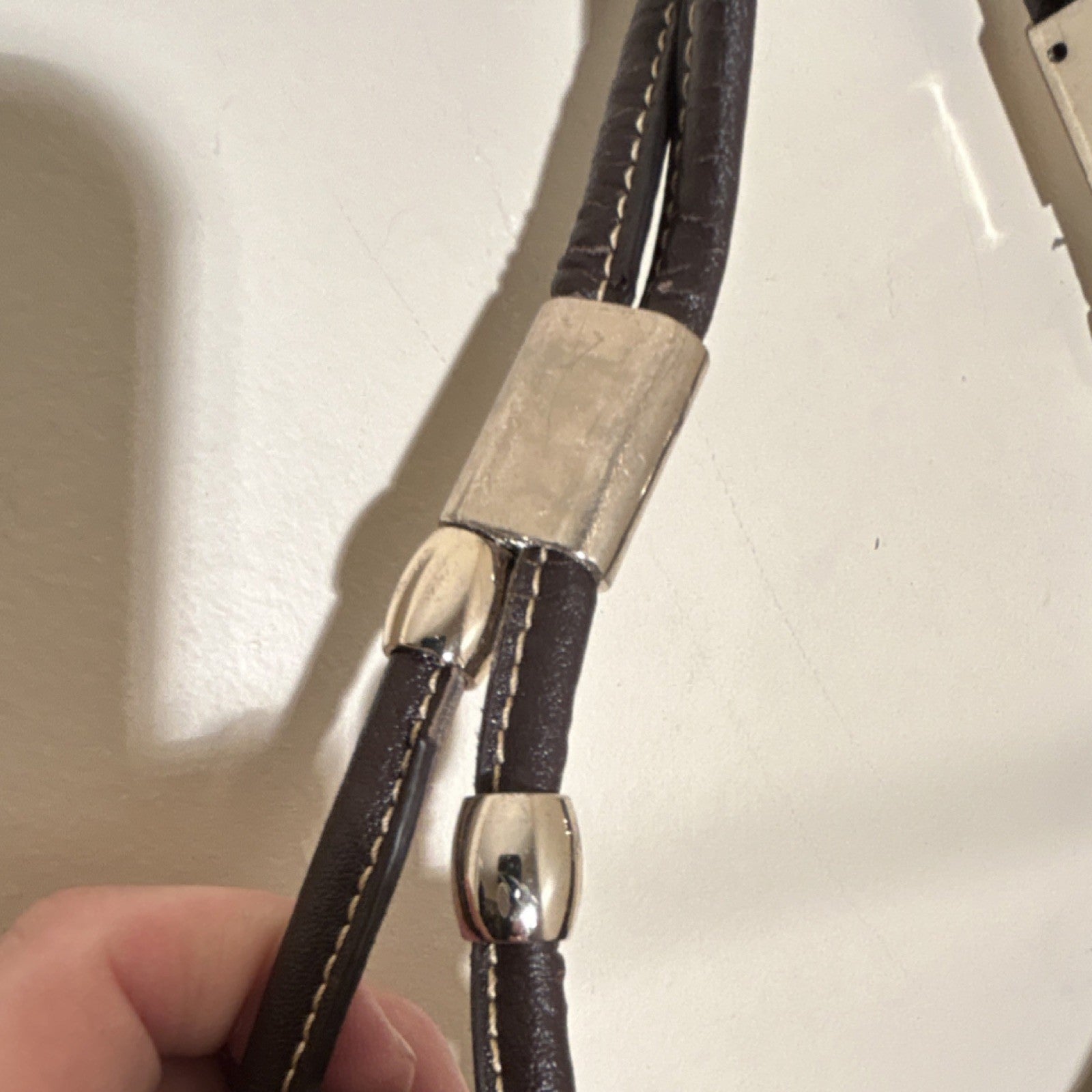 Gucci Brown Beige GG Logo Shoulder Bag Tassel Bamboo Silver Hardware Zip