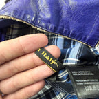 Franco Favori Vintage Real Leather Jacket Small Blue