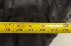 Phoenix Leather Jacket Small Black with Leopard Fur