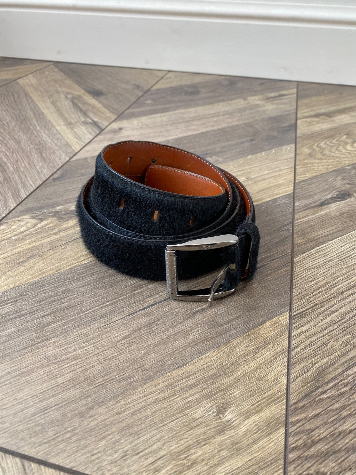 Vintage Tod’s Pony Hair Leather Belt