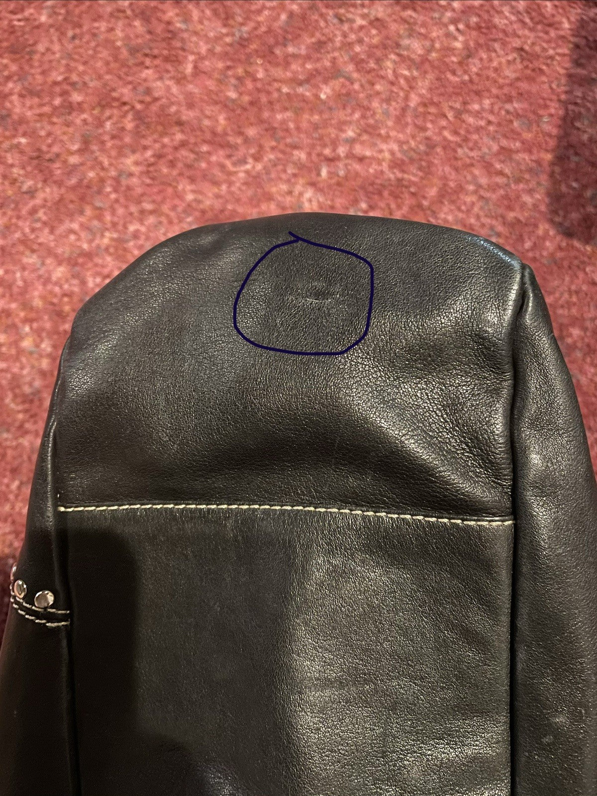 Francesco Biasia Y2K Black Leather Studded Hobo Shoulder Bag Large