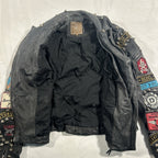 Double D Ranch Angels on Horseback Biker Jacket Black Leather Medium
