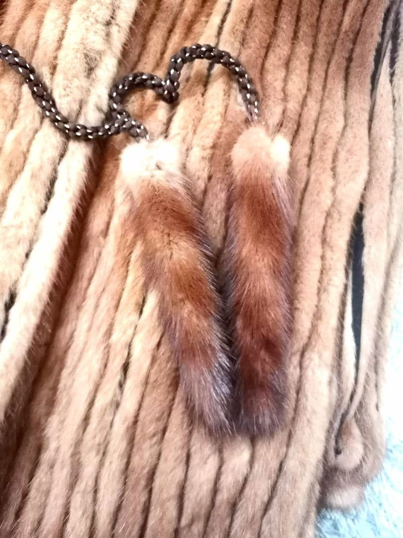 SAGA, Mink, Coat, Brown, L Size, with Vert, Women Authentic From Japan