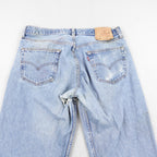 Vintage Levis Jeans Men 36x34 Blue Denim 501 Button Fly Faded Distressed 90s USA